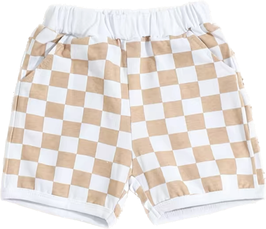 Tan Check Short